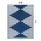 World Rug Gallery Bohemian Stripe Diamond Reversible Recycled Plastic 5' X 7' Navy Outdoor Rug 6071NAVY5X7 - alternate 5